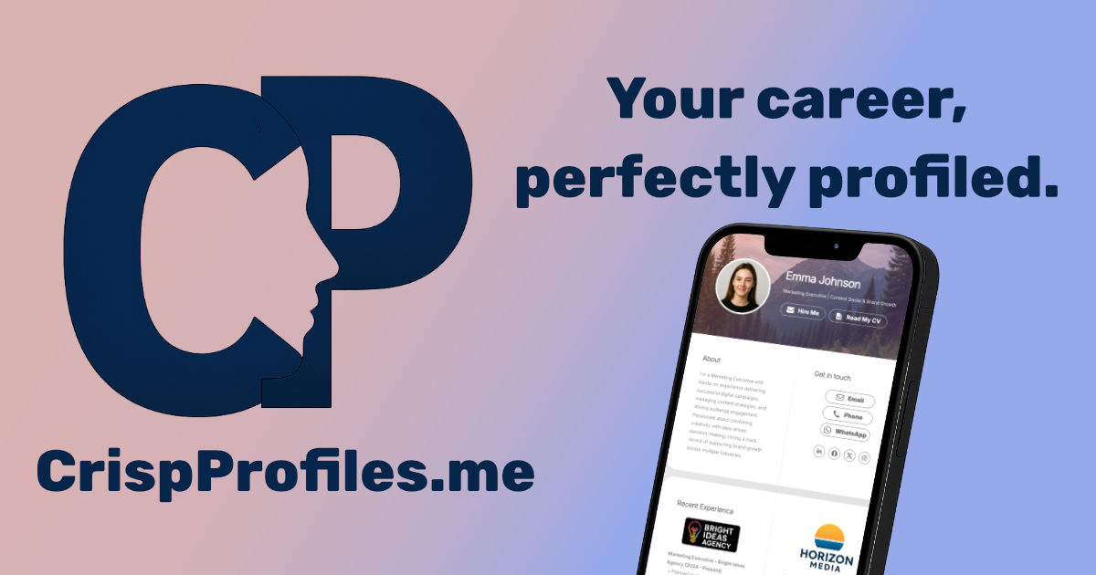 Crisp Profiles launch graphic