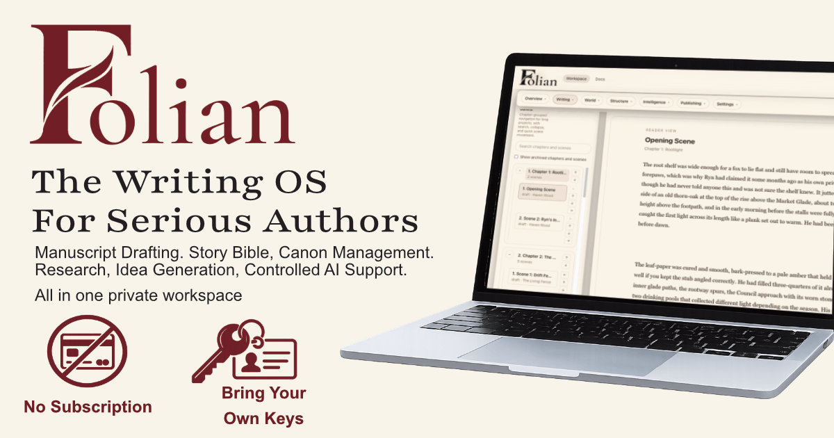 Folian writing OS for authors